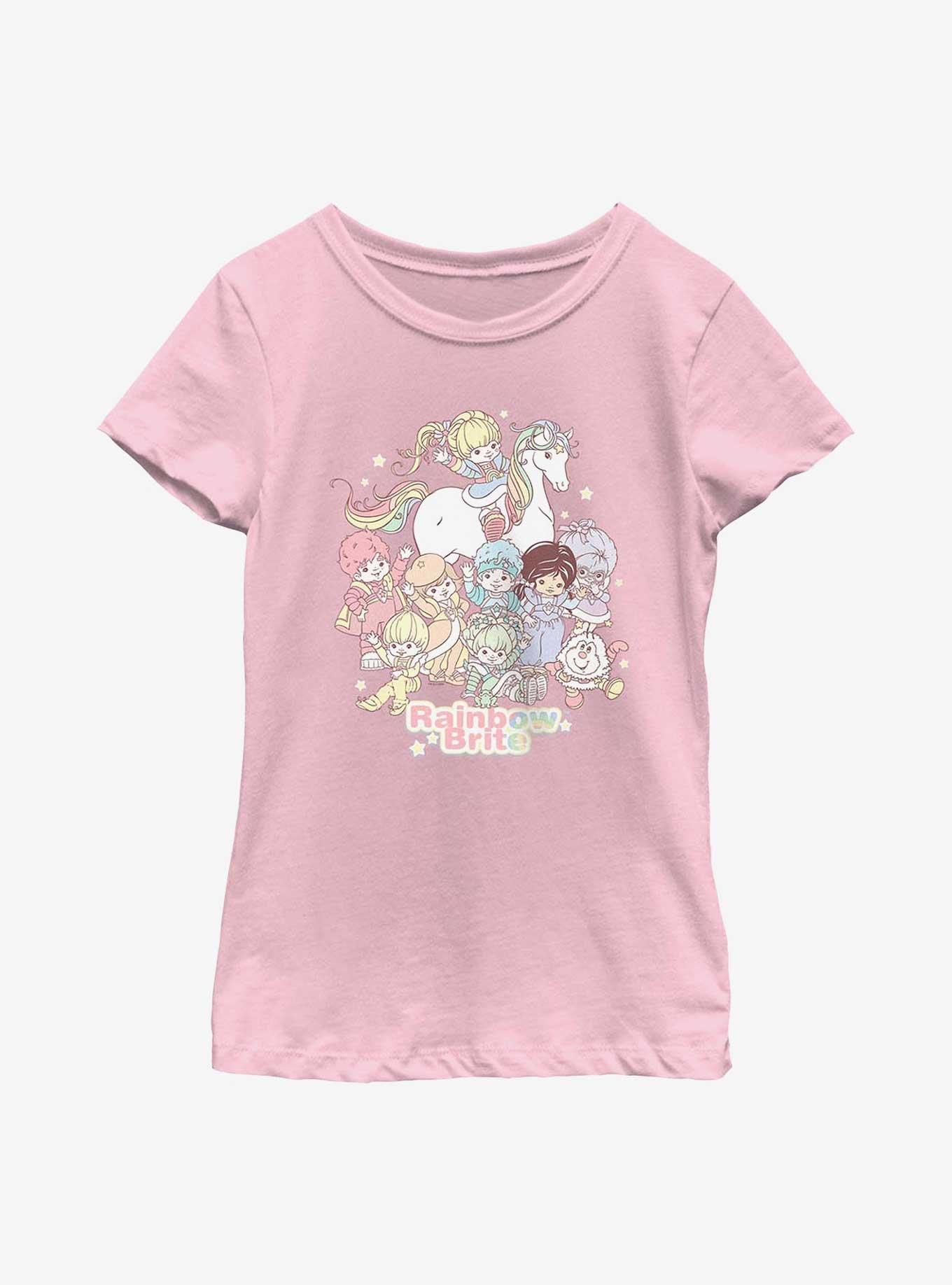 Rainbow Brite Pastel Party Youth Girls T-Shirt, PINK, hi-res