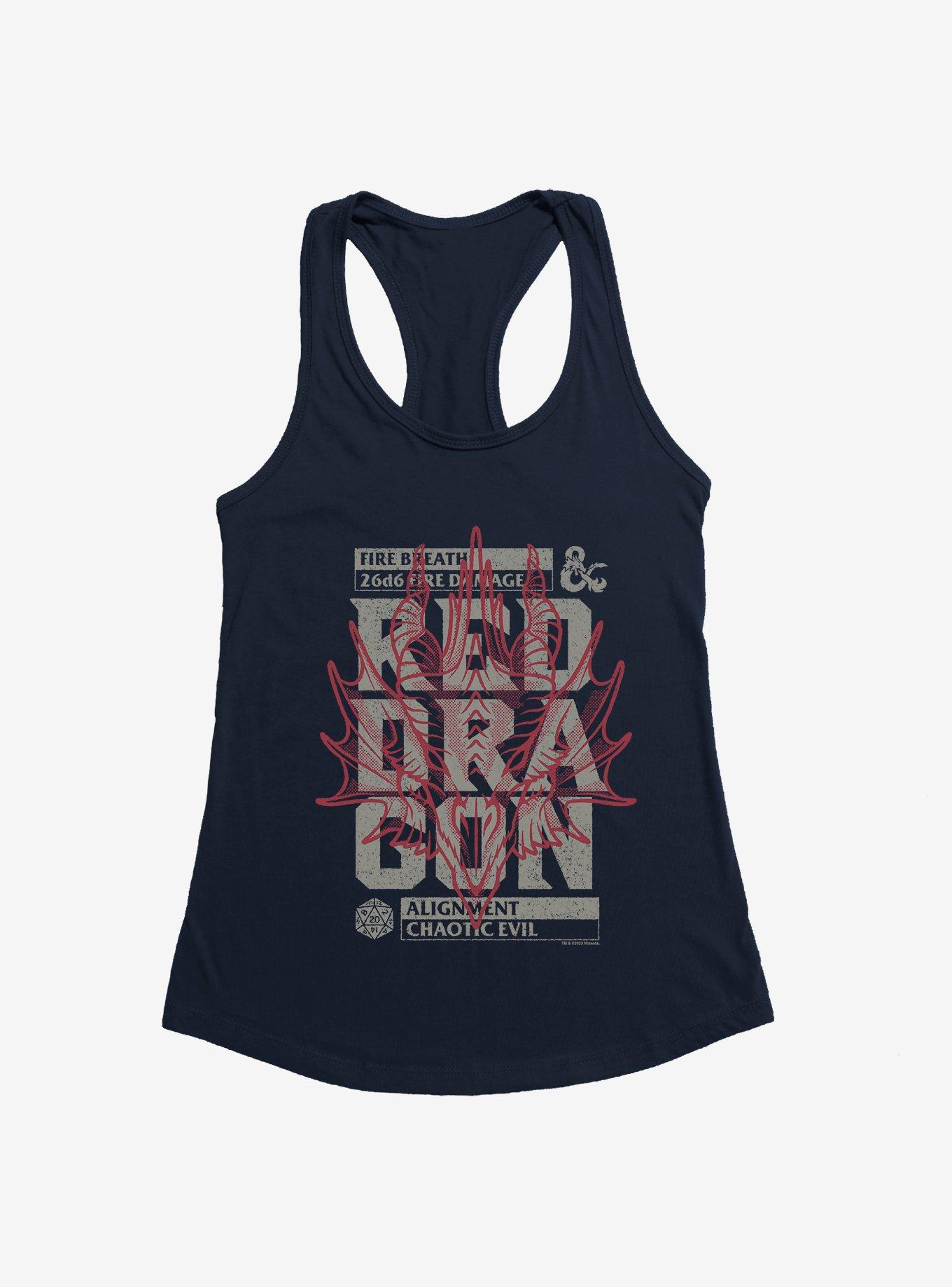 Dungeons & Dragons Chaotic Evil Retro Competition Cards Girls Tank