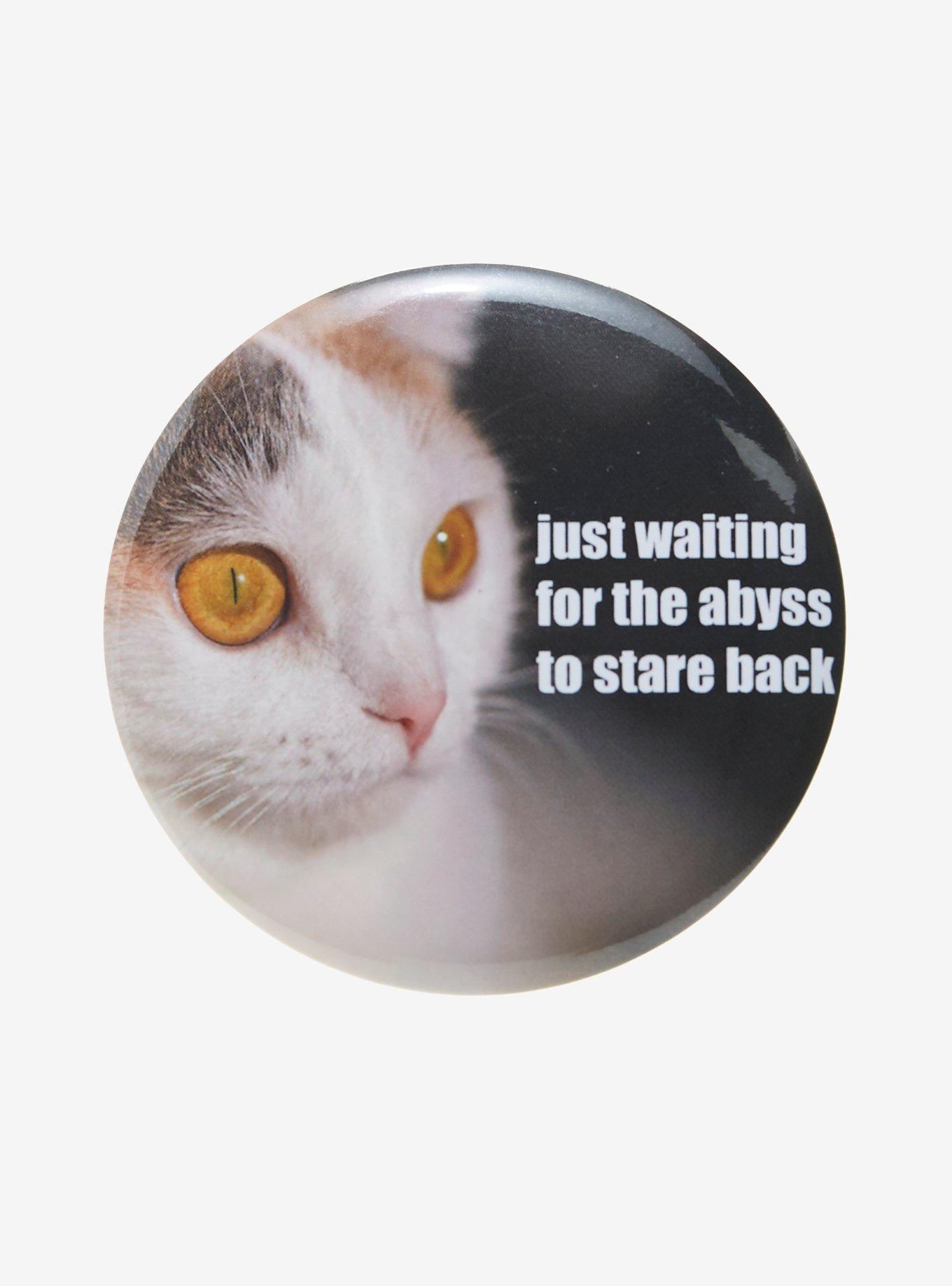 Cat Abyss Stare 3 Inch Button, , hi-res