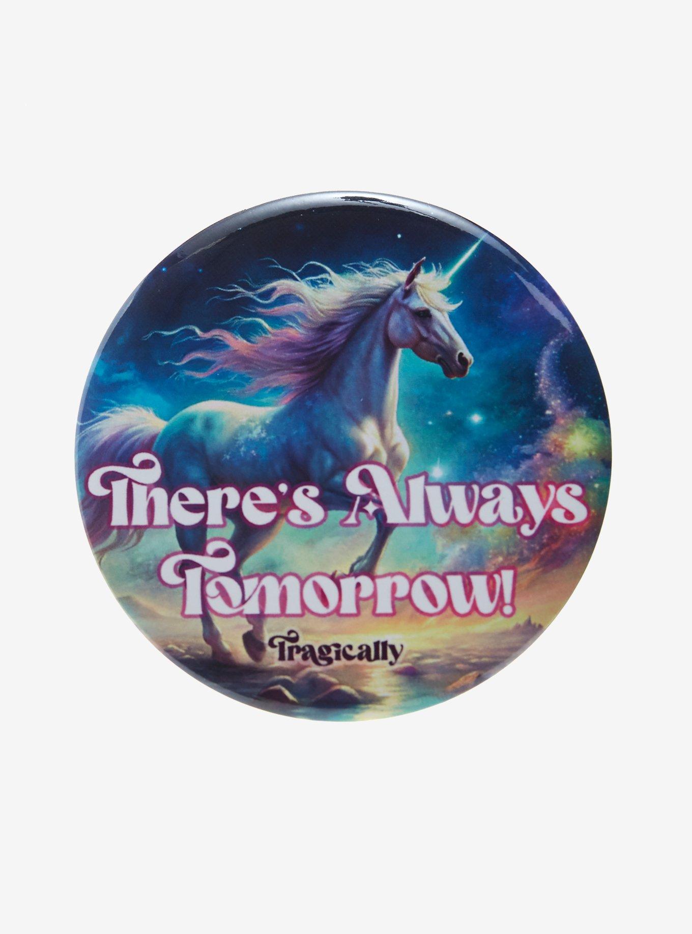 Tomorrow Unicorn 3 Inch Button, , hi-res