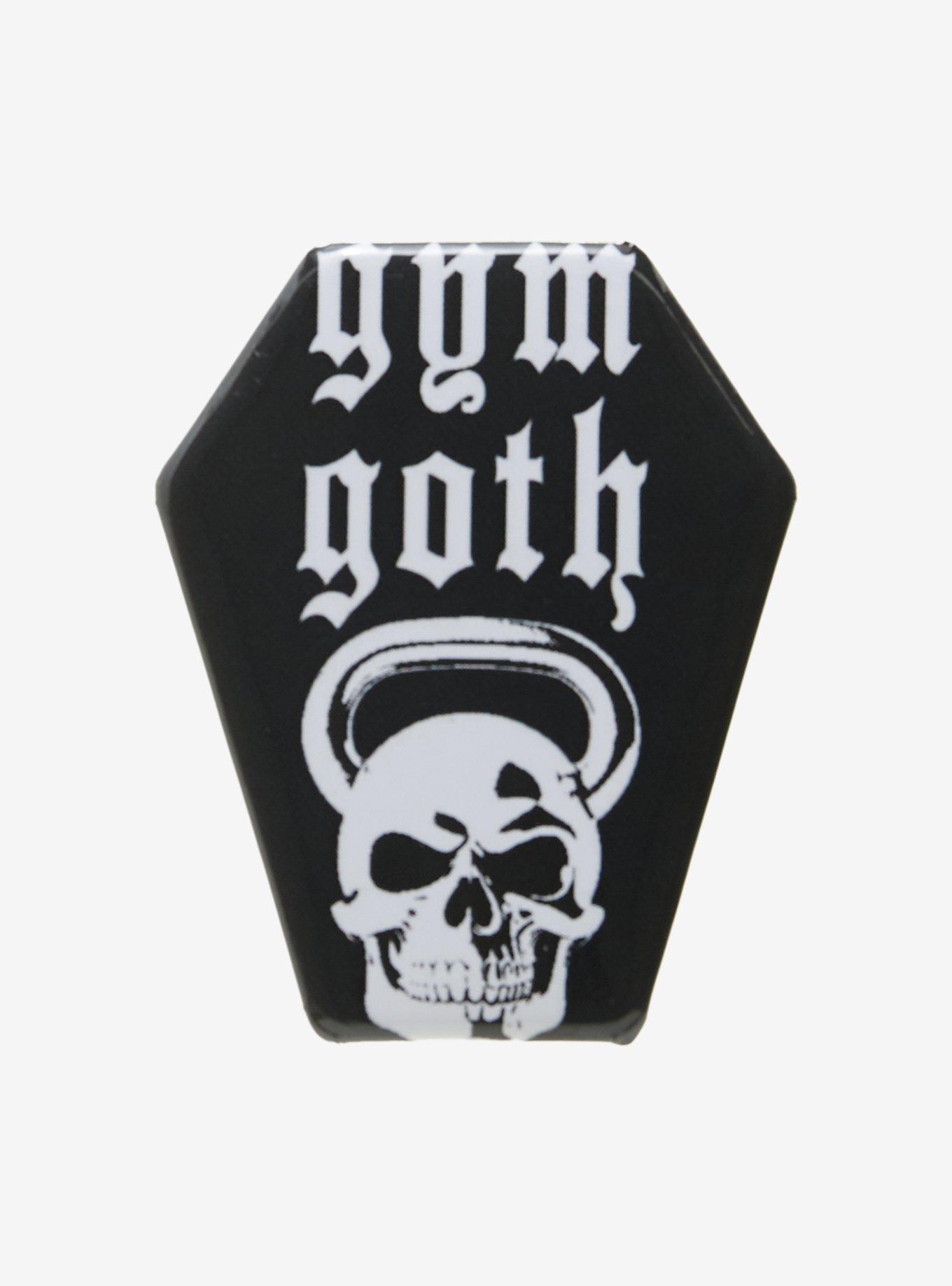 Gym Goth Coffin Button, , hi-res
