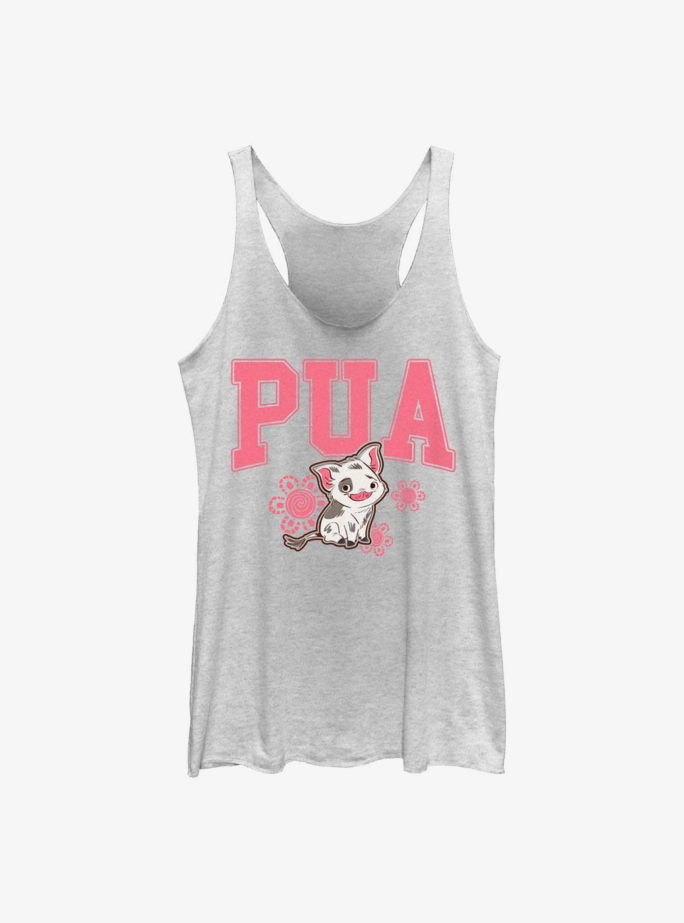 Disney Moana Pua Collegiate Girls Tank, WHITE HTR, hi-res