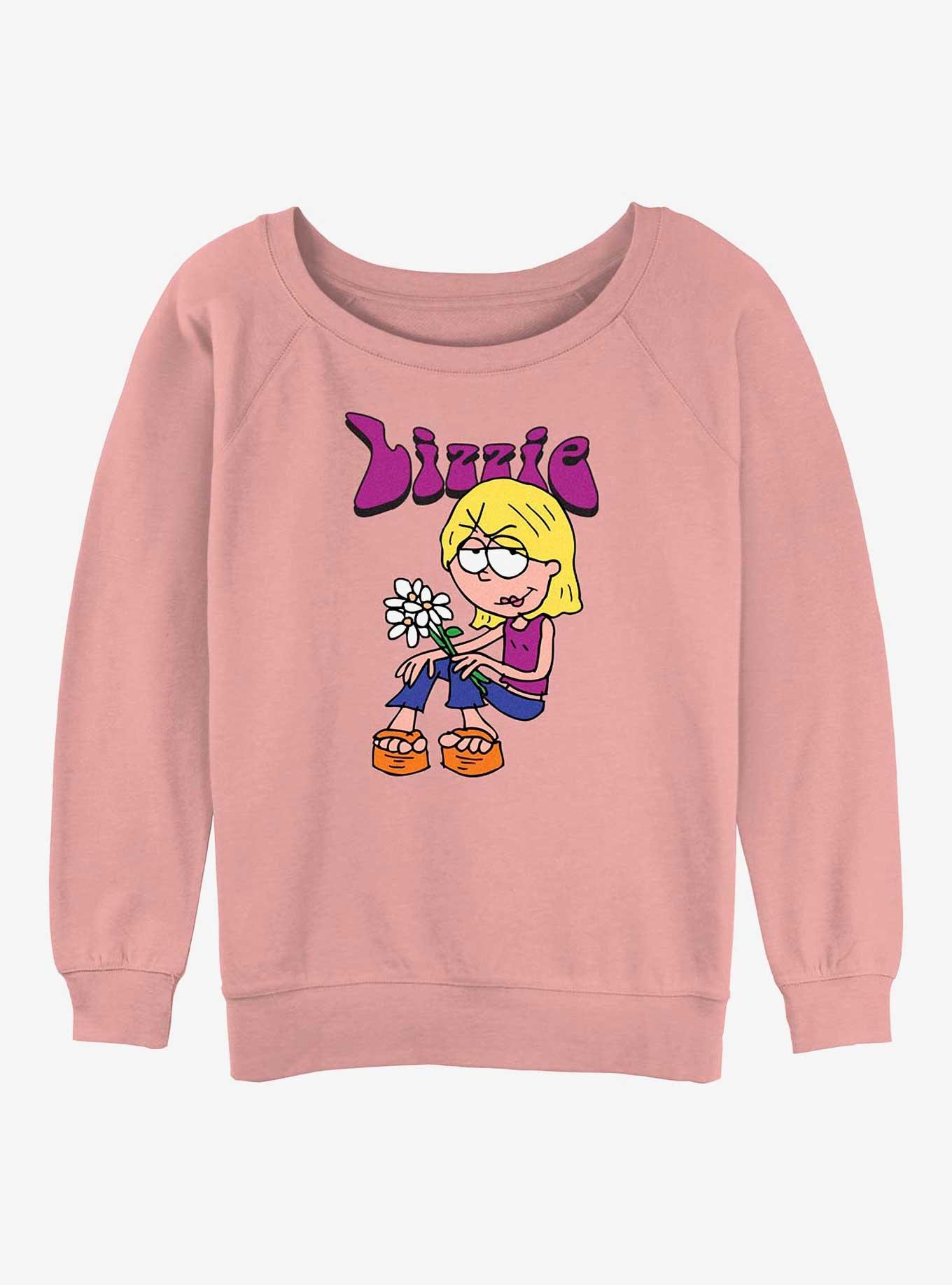 Disney Lizzie McGuire Lizzie Bouquet Girls Slouchy Sweatshirt, DESERTPNK, hi-res