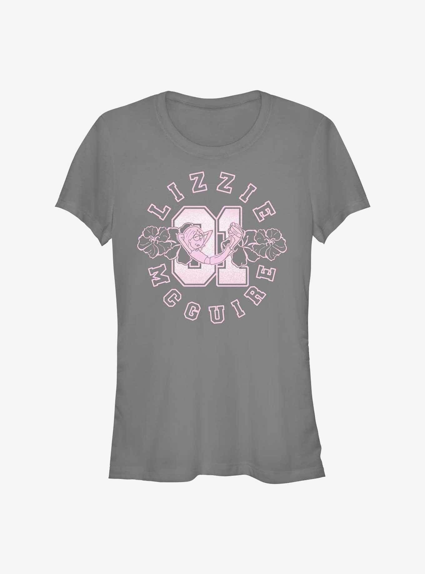 Disney Lizzie McGuire Surfer College Girls T-Shirt, CHARCOAL, hi-res