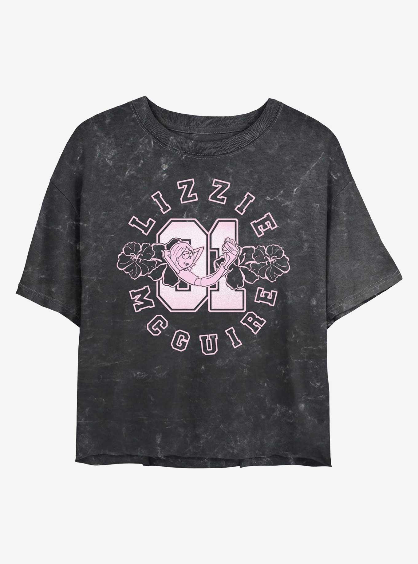 Disney Lizzie McGuire Surfer College Girls Mineral Wash Crop T-Shirt, , hi-res