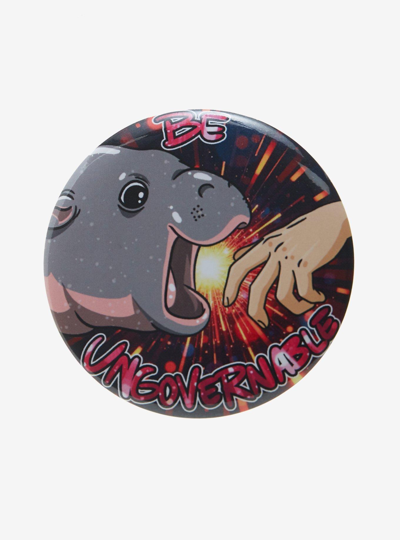Hippo Ungovernable 3 Inch Button, , hi-res