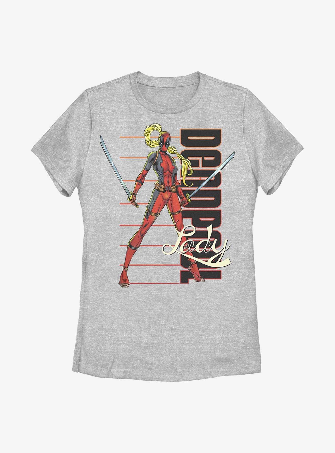 Marvel Lady Deadpool Stance Womens T-Shirt, ATH HTR, hi-res