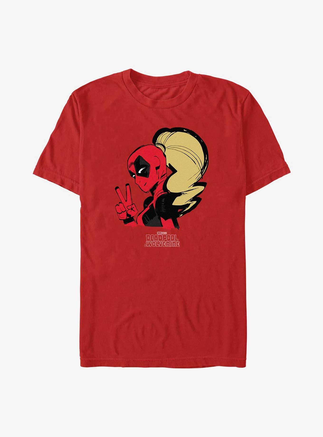 Marvel Deadpool & Wolverine Lady Deadpool Sketch T-Shirt, RED, hi-res