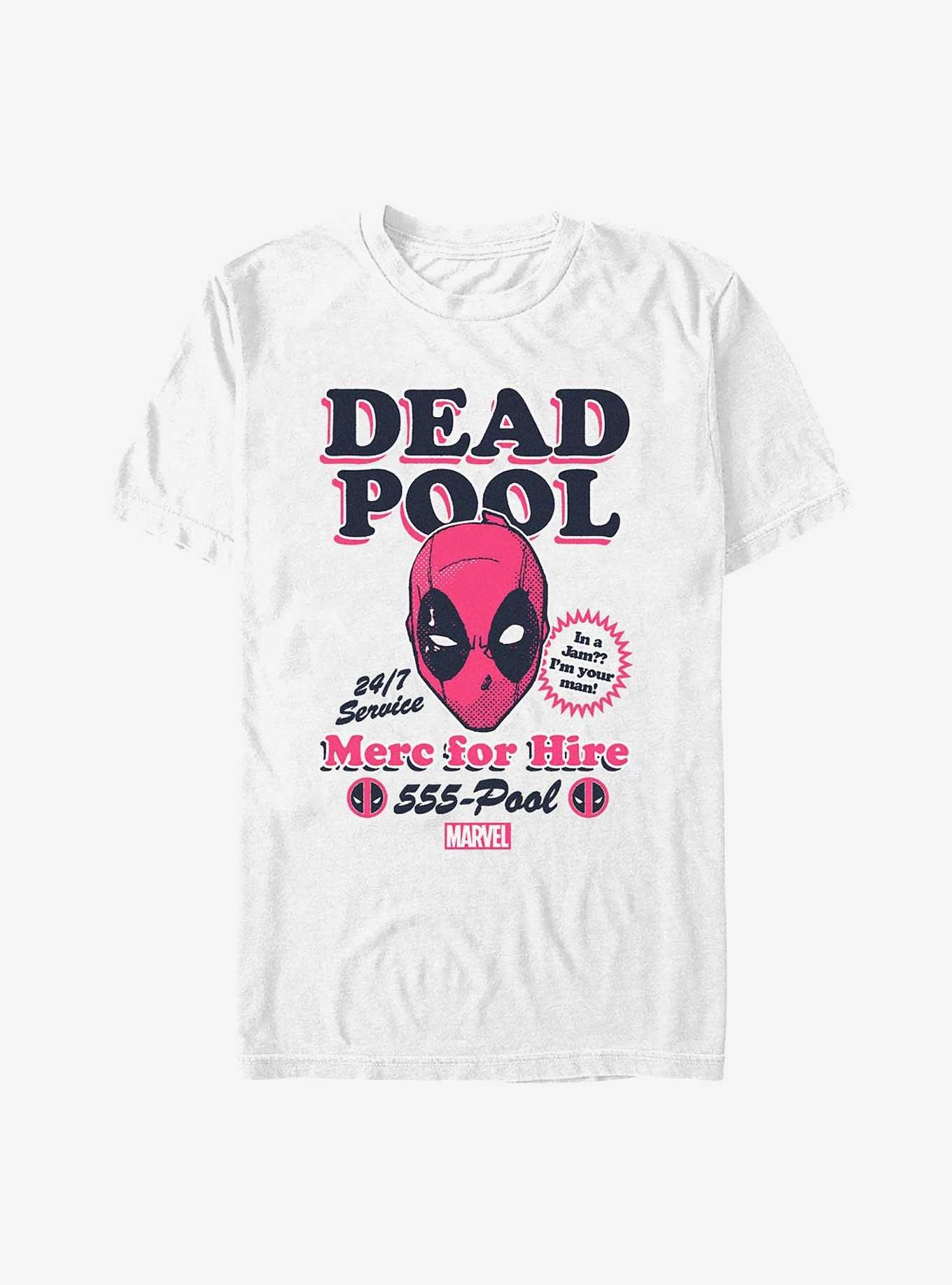 Marvel Deadpool Merc For Hire T-Shirt, WHITE, hi-res