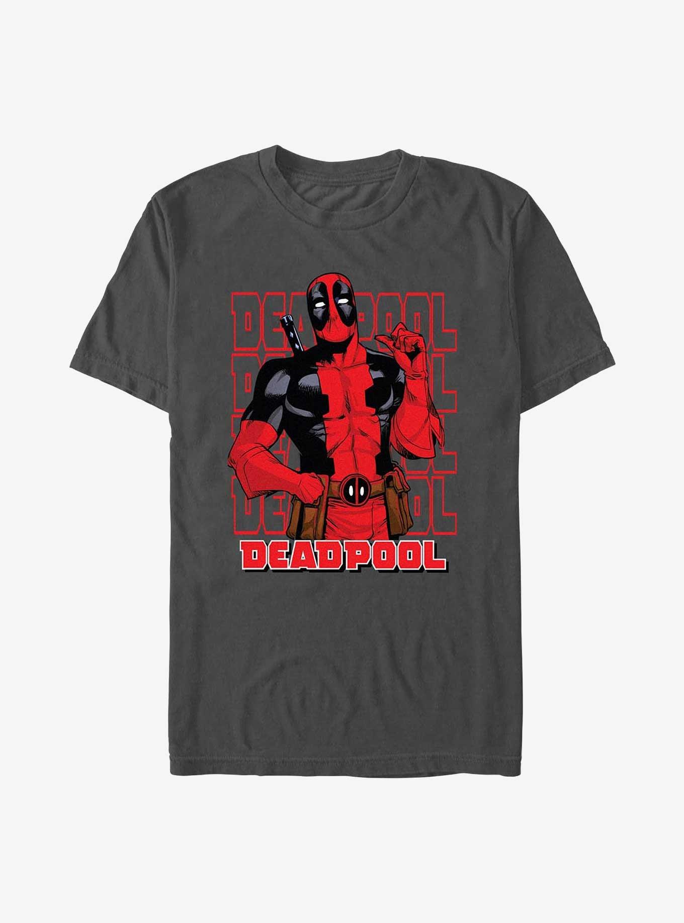 Marvel Deadpool Repeating T-Shirt - GREY | BoxLunch