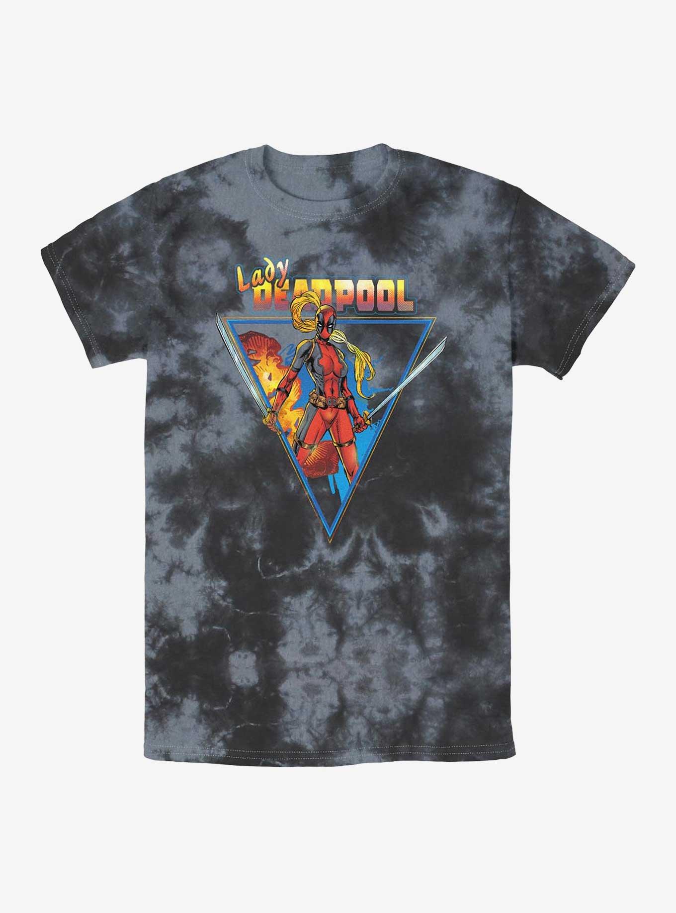 Marvel Lady Deadpool Triangle Portrait Tie-Dye T-Shirt, , hi-res