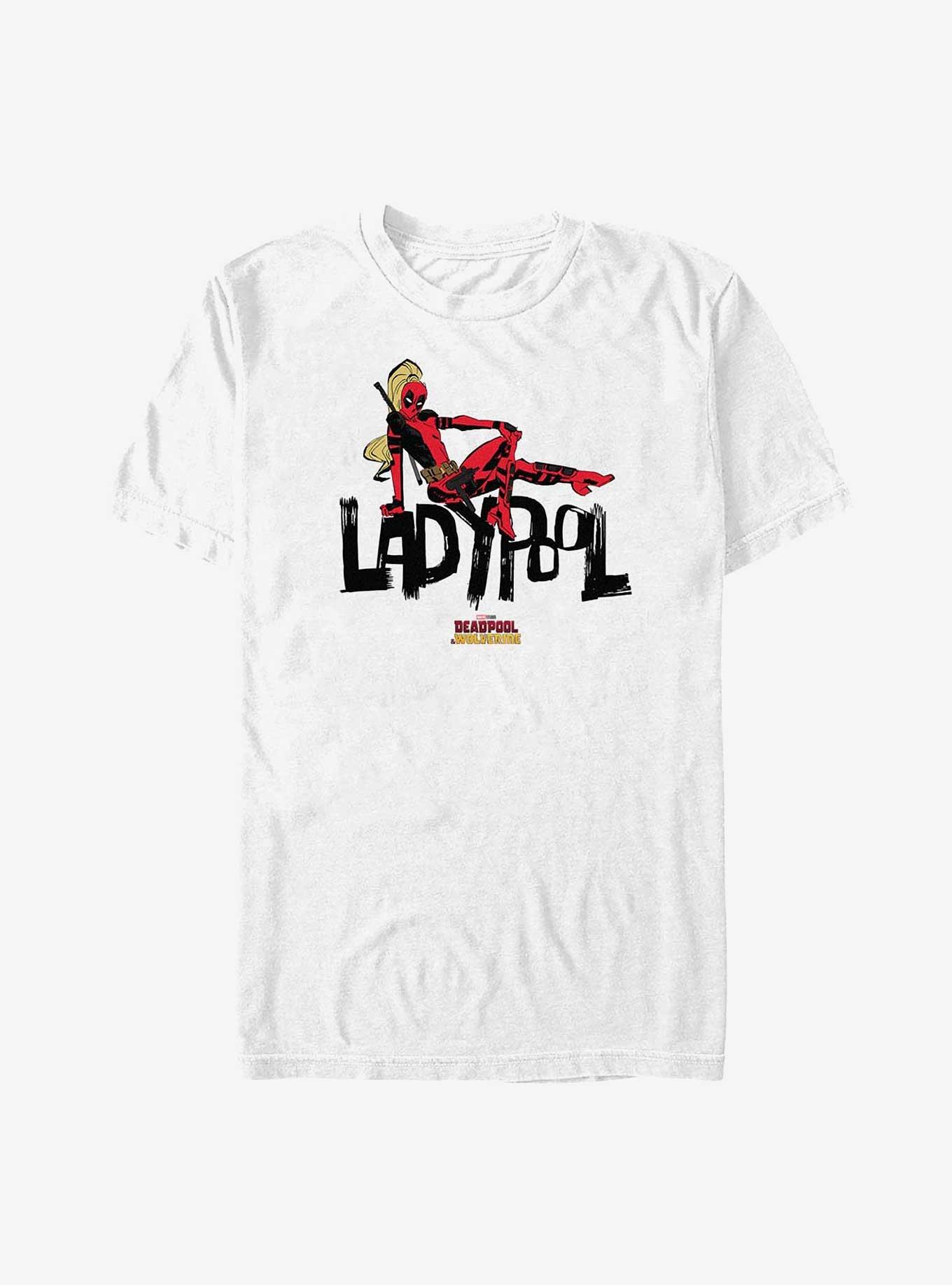 Marvel Deadpool & Wolverine Relaxing Lady Deadpool T-Shirt, WHITE, hi-res