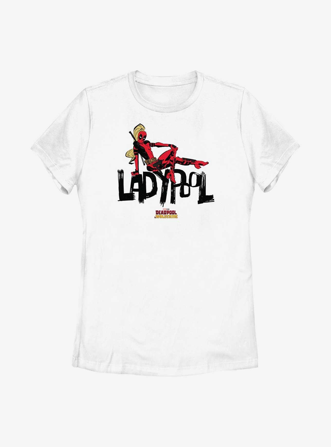 Marvel Deadpool & Wolverine Relaxing Lady Deadpool Womens T-Shirt, WHITE, hi-res