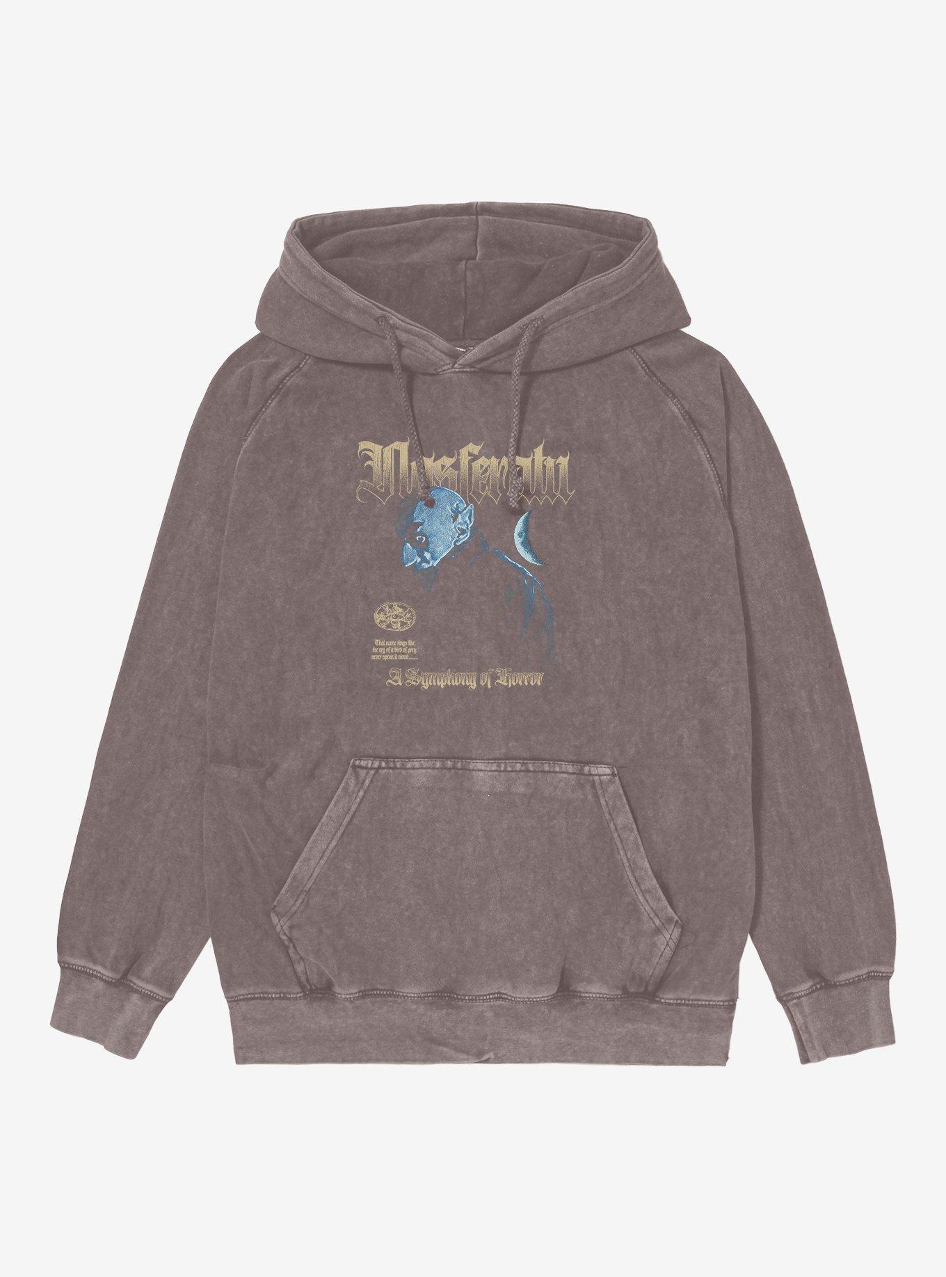 Nosferatu Mineral Wash Hoodie, GREY, hi-res