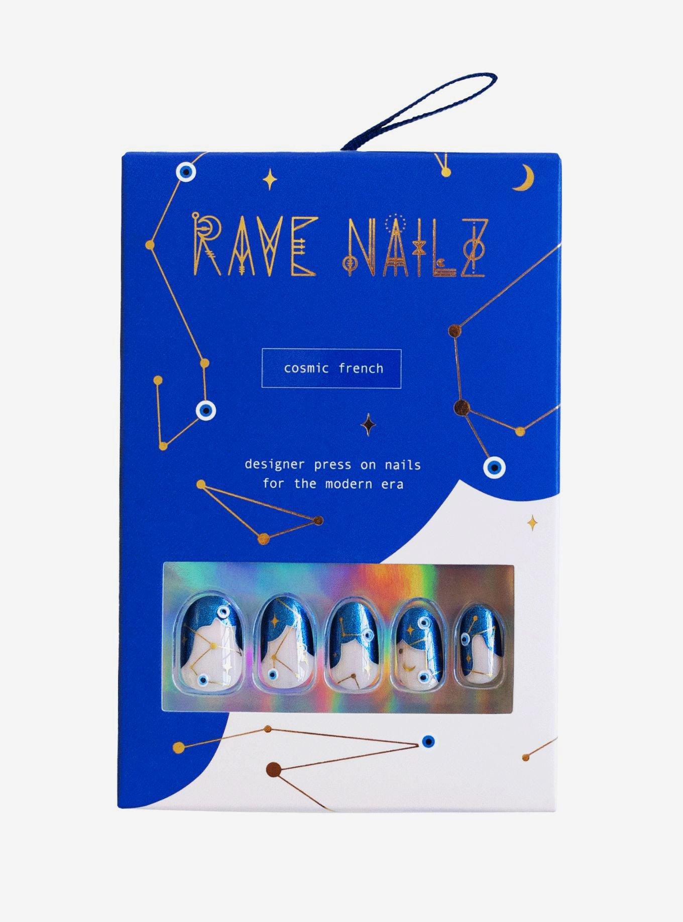Rave Nailz Cosmic French Nailz, , hi-res