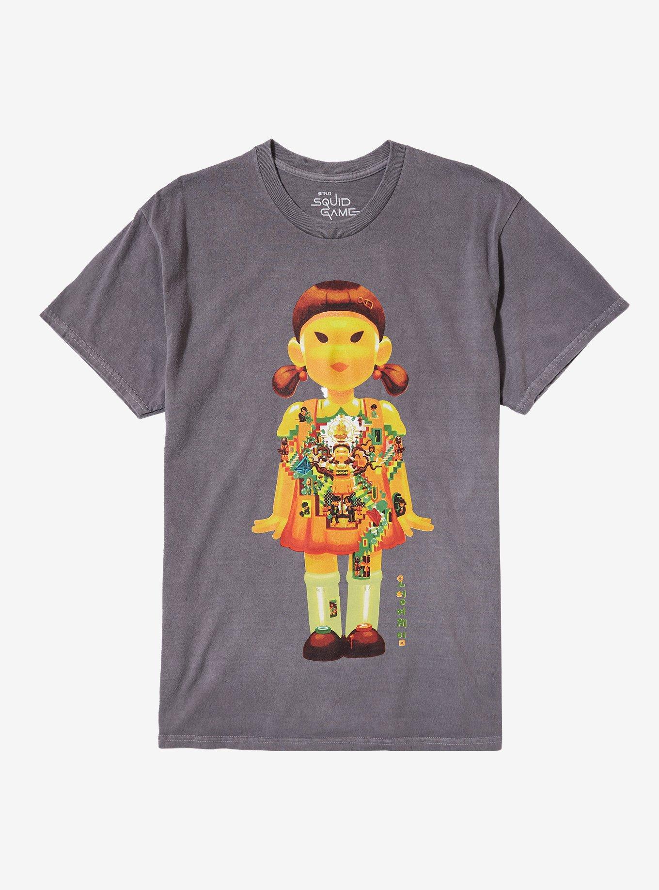 Squid Game 2 Doll Stairs Dark Wash T-Shirt