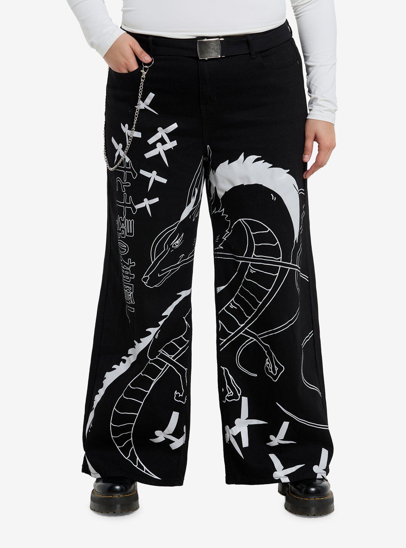 Her Universe Studio Ghibli® Spirited Away Haku Side Chain Pants With Belt Plus Size, , hi-res