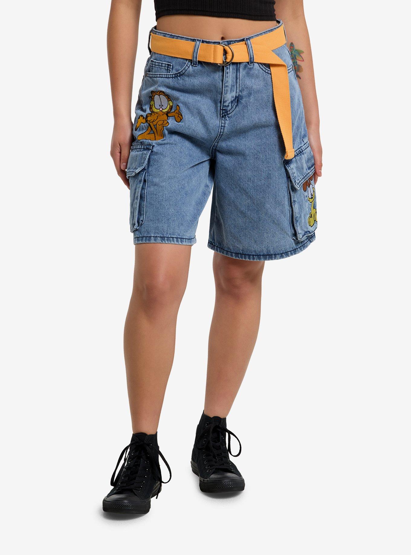 Garfield & Odie Denim Cargo Shorts | Her Universe