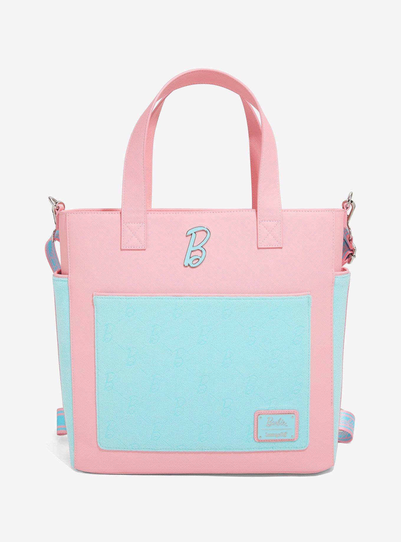 Loungefly Barbie Pastel Color Block Convertible Tote Bag, , hi-res