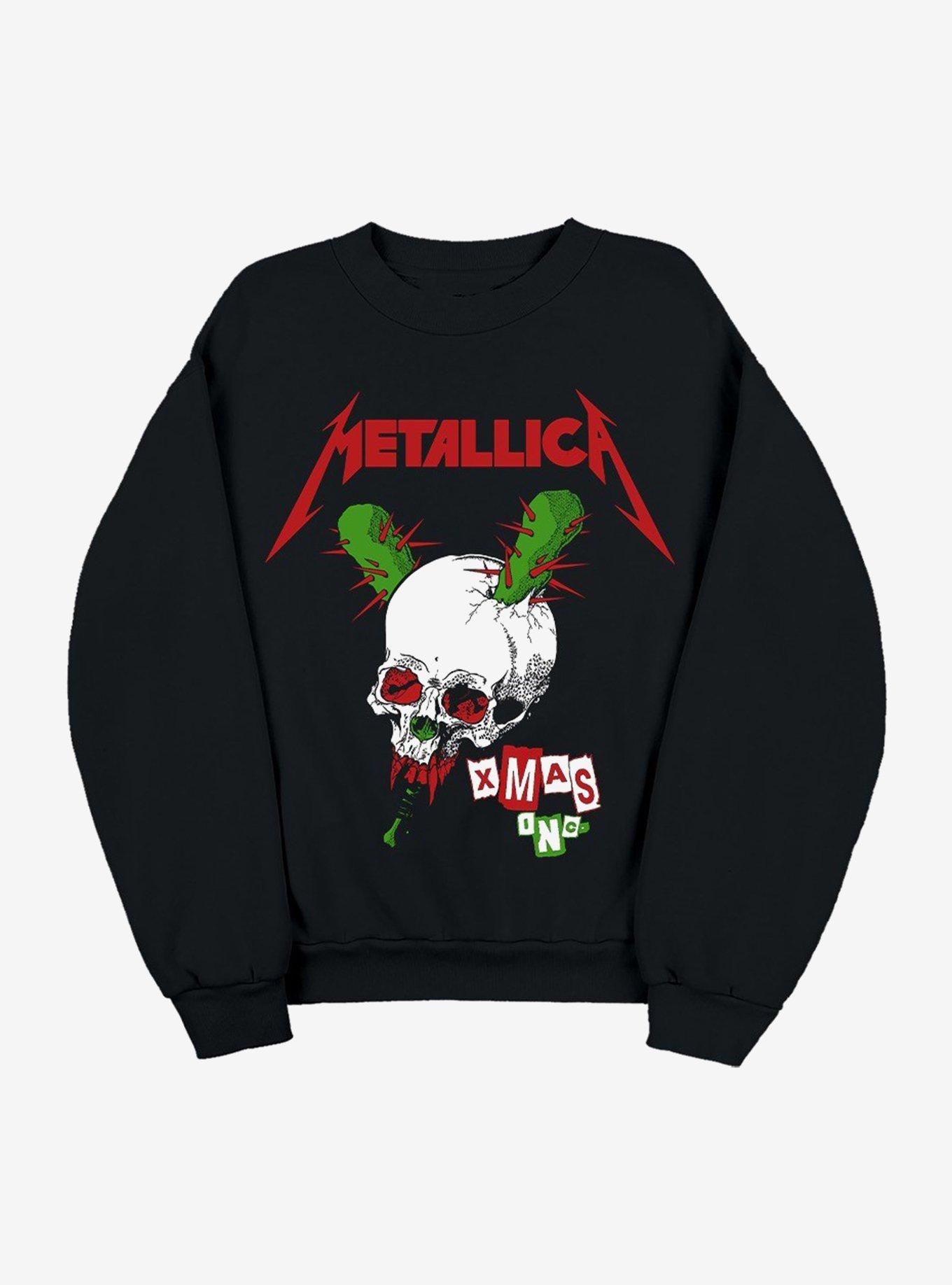 Metallica Xmas Inc. Skull Sweatshirt, BLACK, hi-res