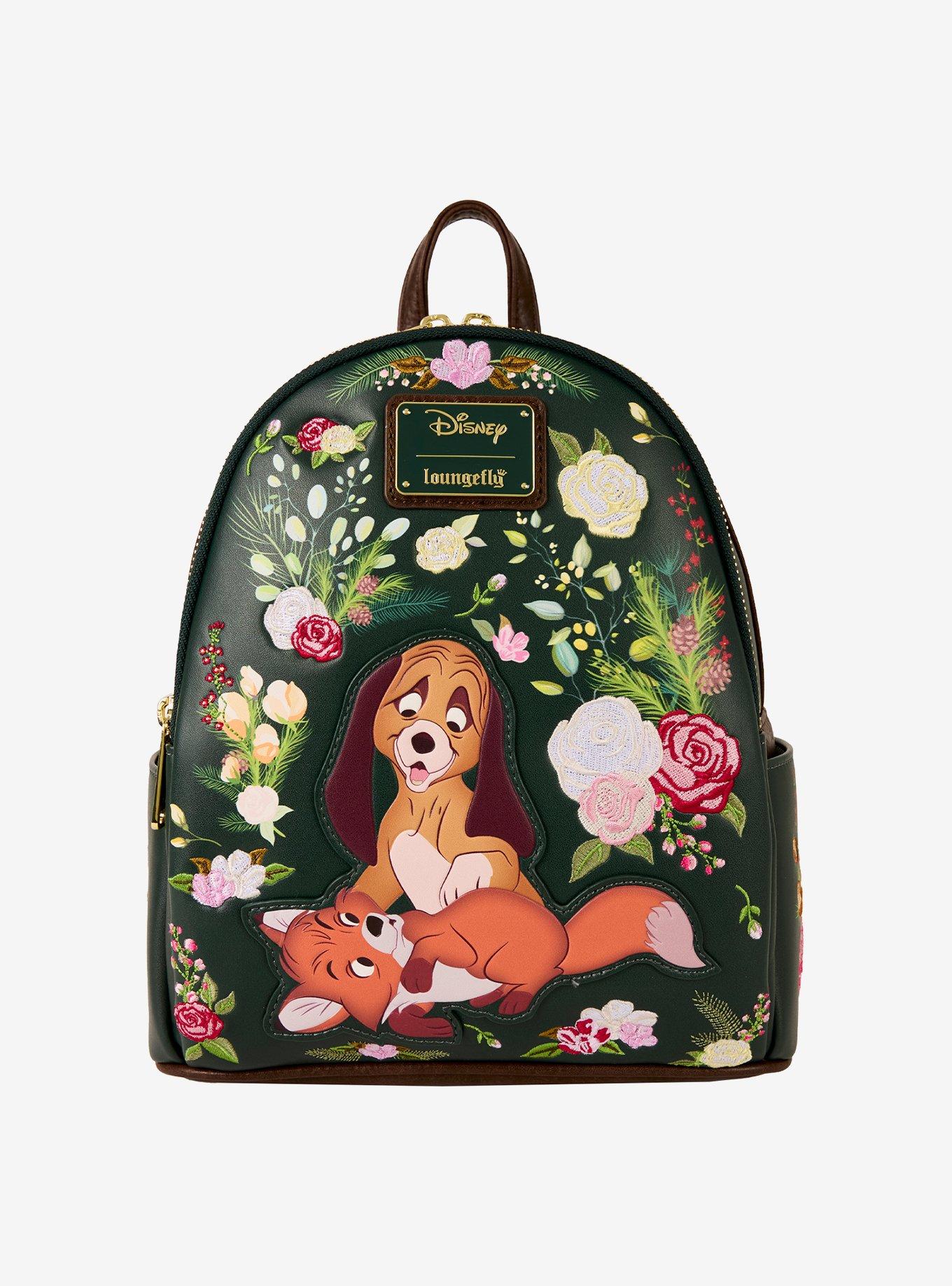 Loungefly Disney The Fox And The Hound Copper & Todd Floral Mini Backpack, , hi-res