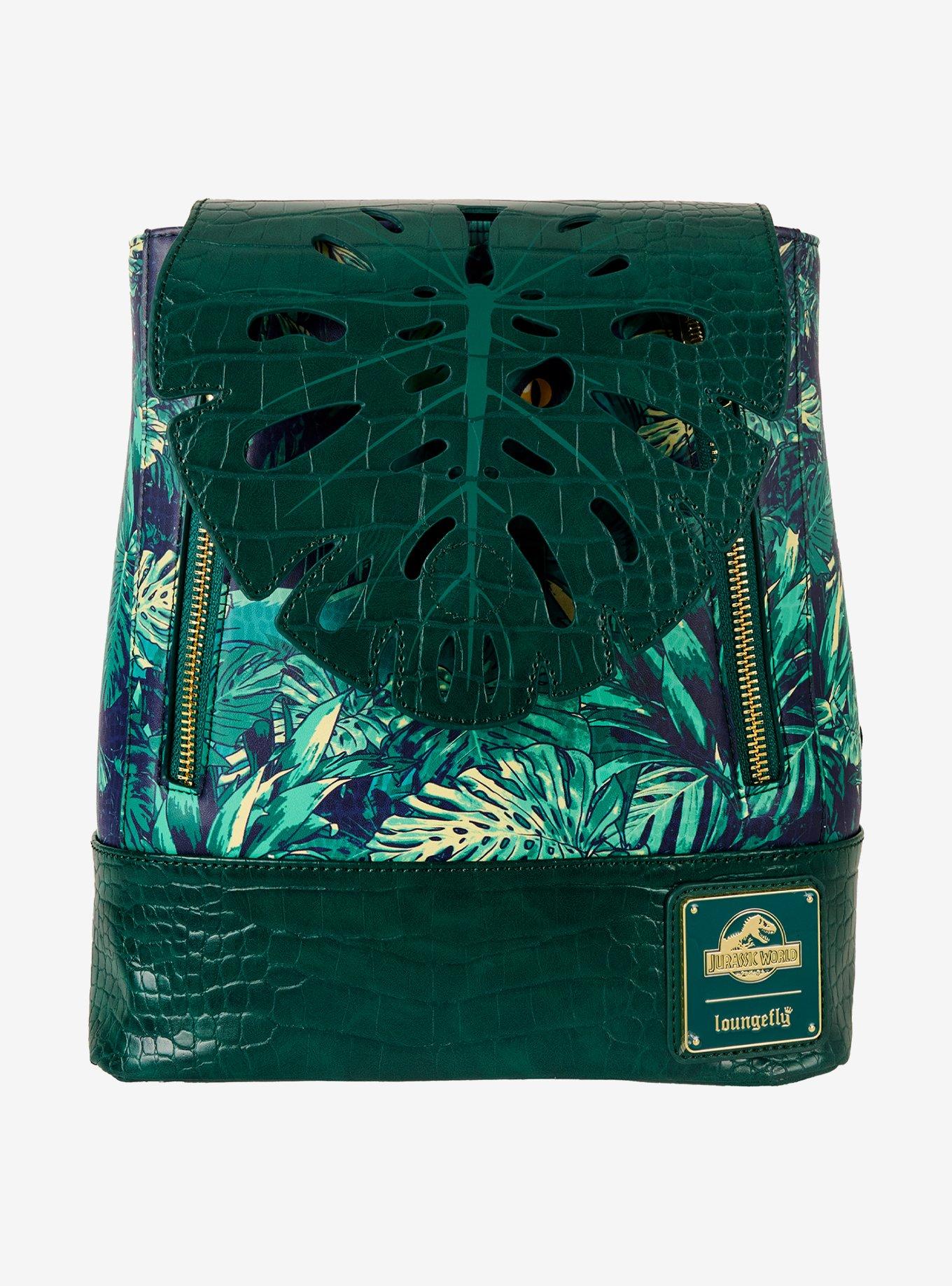 Loungefly Jurassic World Velociraptor Palms Glow-In-The-Dark Mini Backpack, , hi-res
