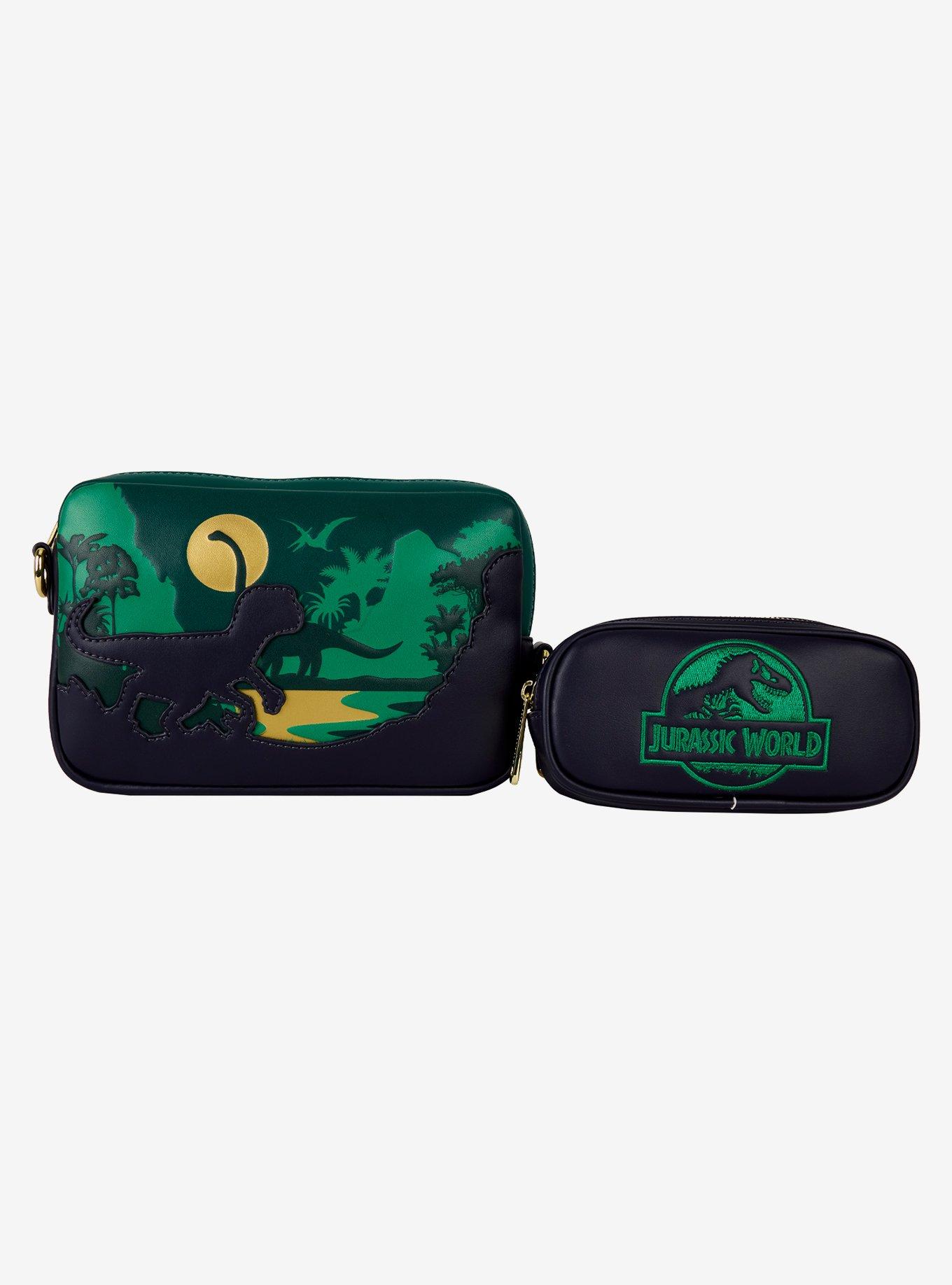 Loungefly Jurassic World Dinosaur Scene Crossbody Bag With Coin Purse, , hi-res