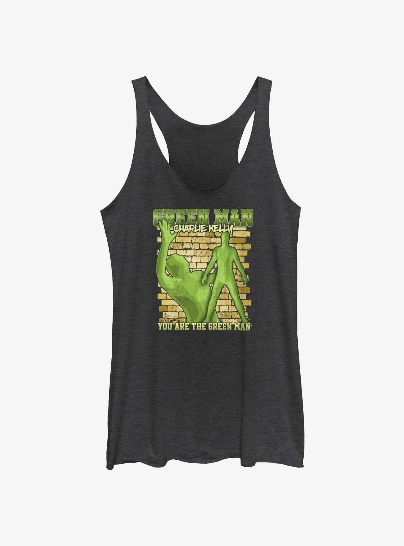 It's Always Sunny In Philadelphia Green Man Womens Tank Top, BLK HTR, hi-res