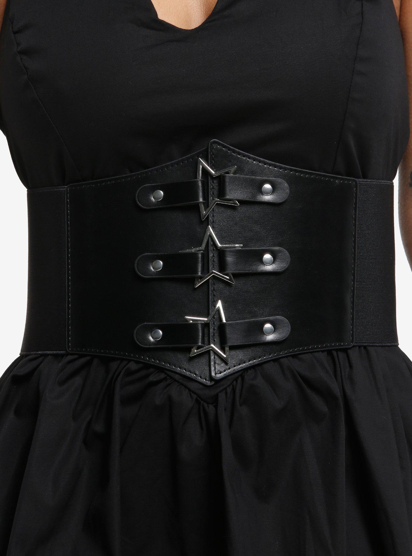 Black & Silver Star Corset Belt | Hot Topic