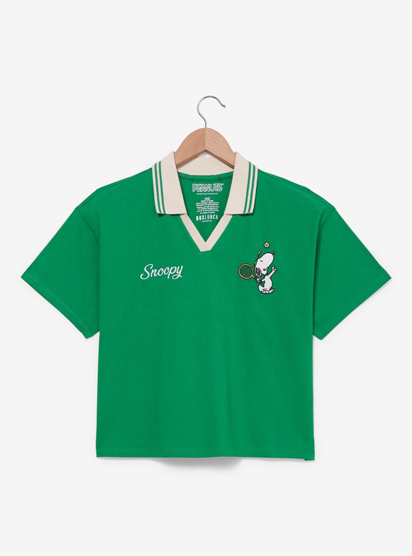 Peanuts Snoopy Tennis Women's Cropped Polo — BoxLunch Exclusive
