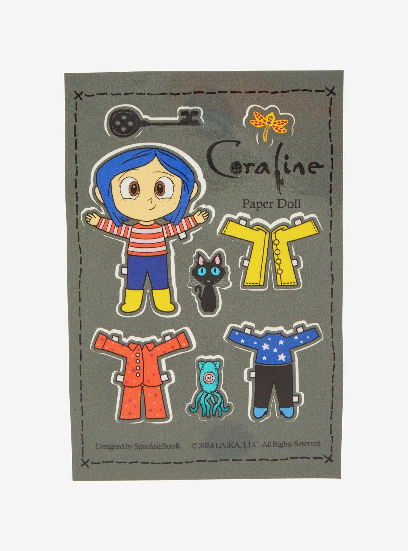 Coraline X SpooksieBoo Paper Doll Sticker Sheet, , hi-res