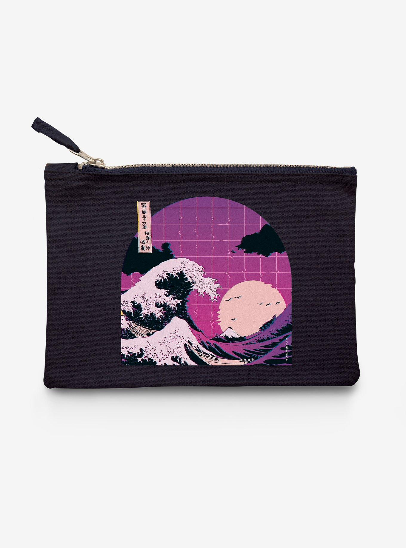 Hokusai Great Wave Vapor Black Make Up Bag, , hi-res