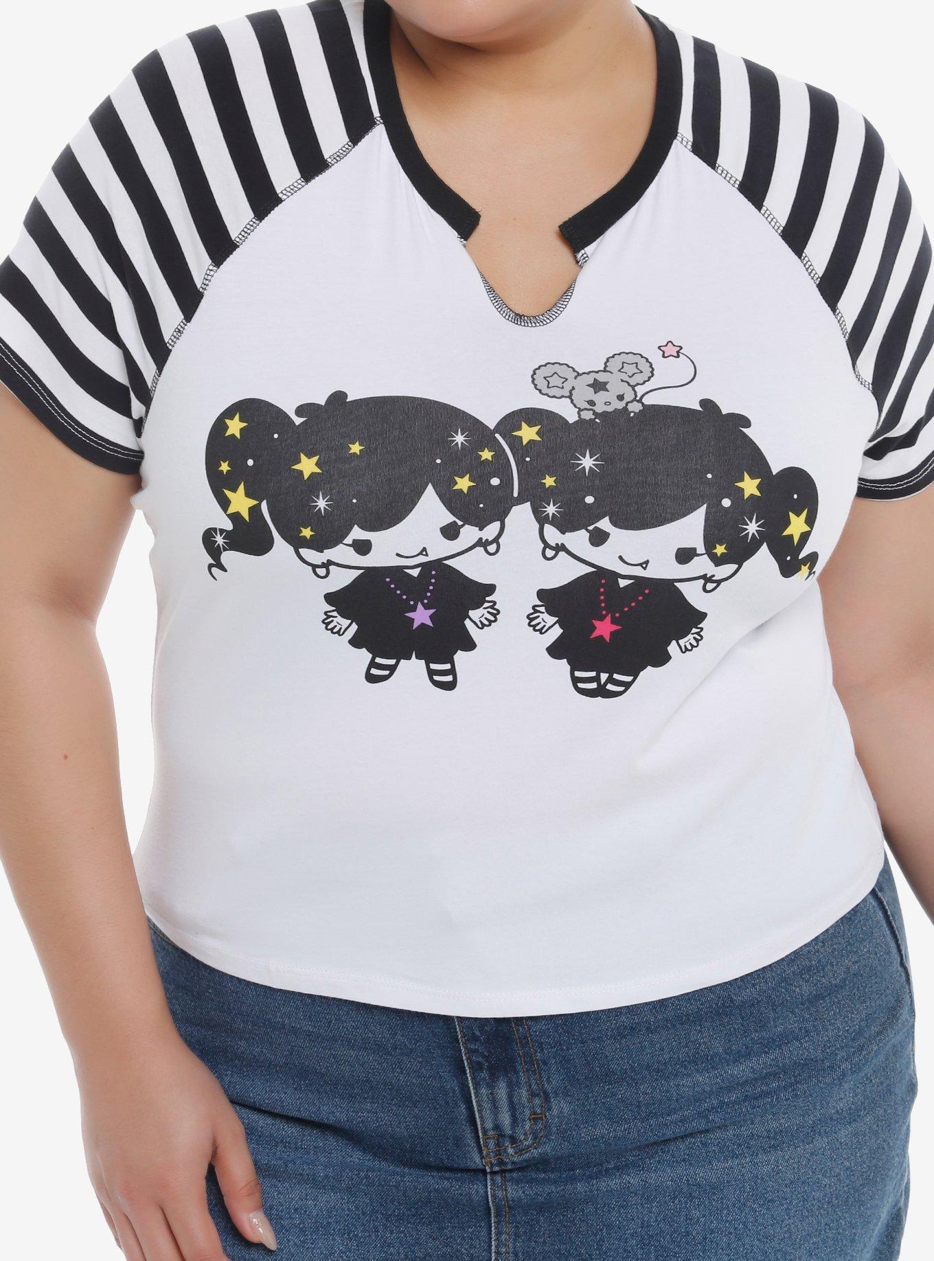 Magical Twin Comets Stripe Girls Baby Raglan T-Shirt Plus Size Hot Topic Exclusive, , hi-res