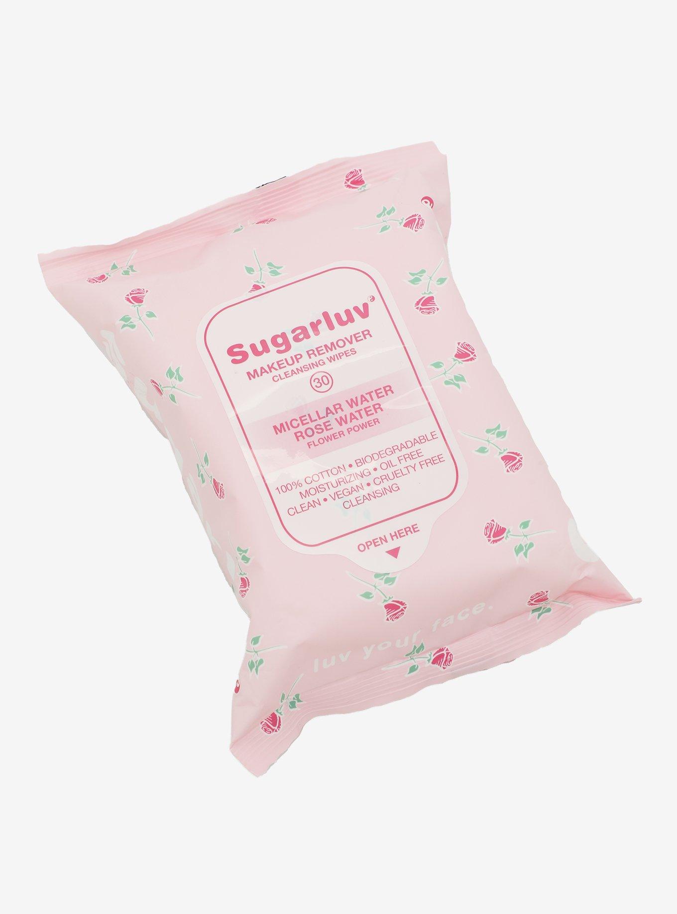 Sugarluv Micellar & Rose Water Cleansing Facial Wipes, , hi-res