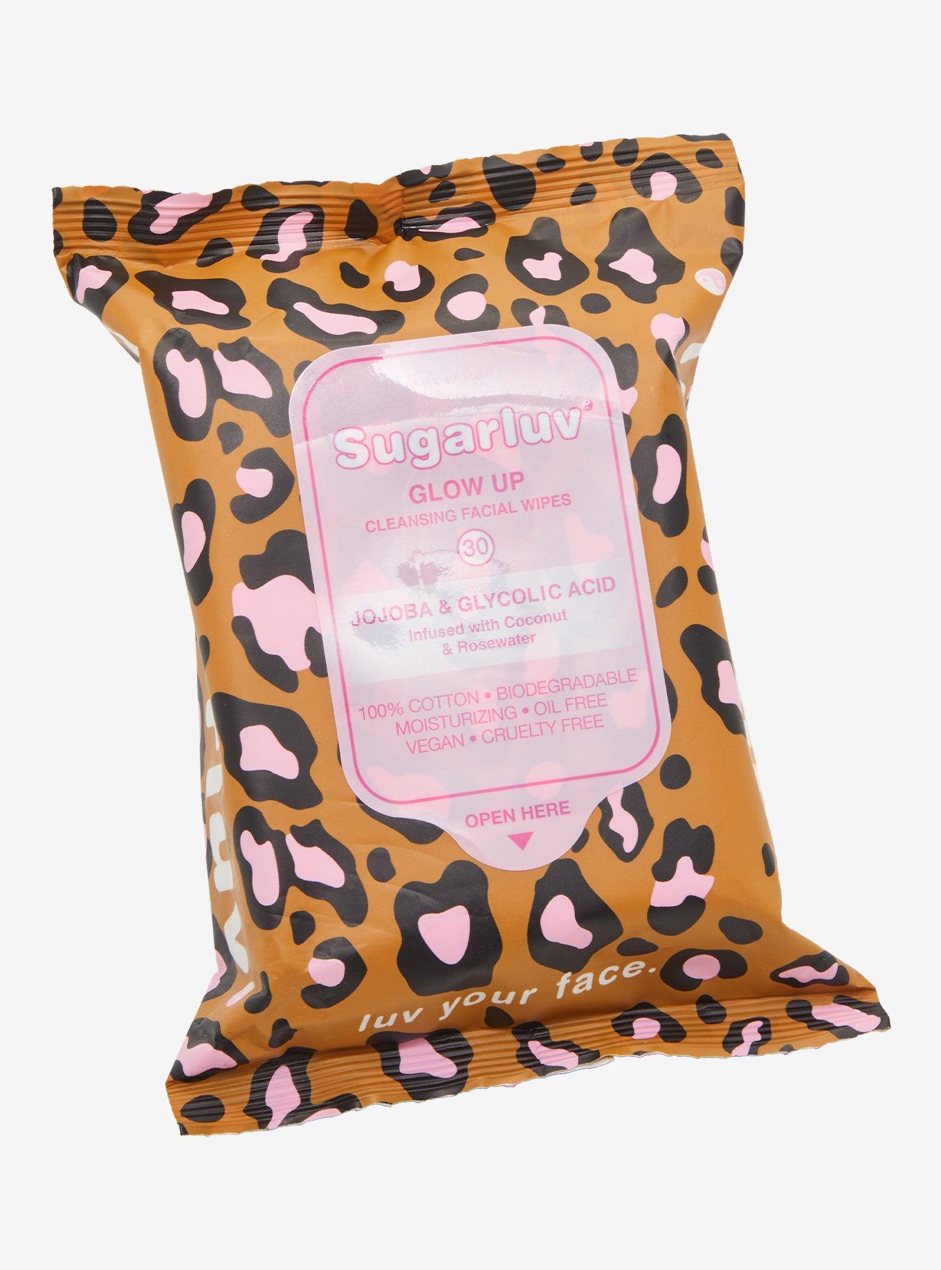Sugarluv Glow Up Cleansing Facial Wipes, , hi-res