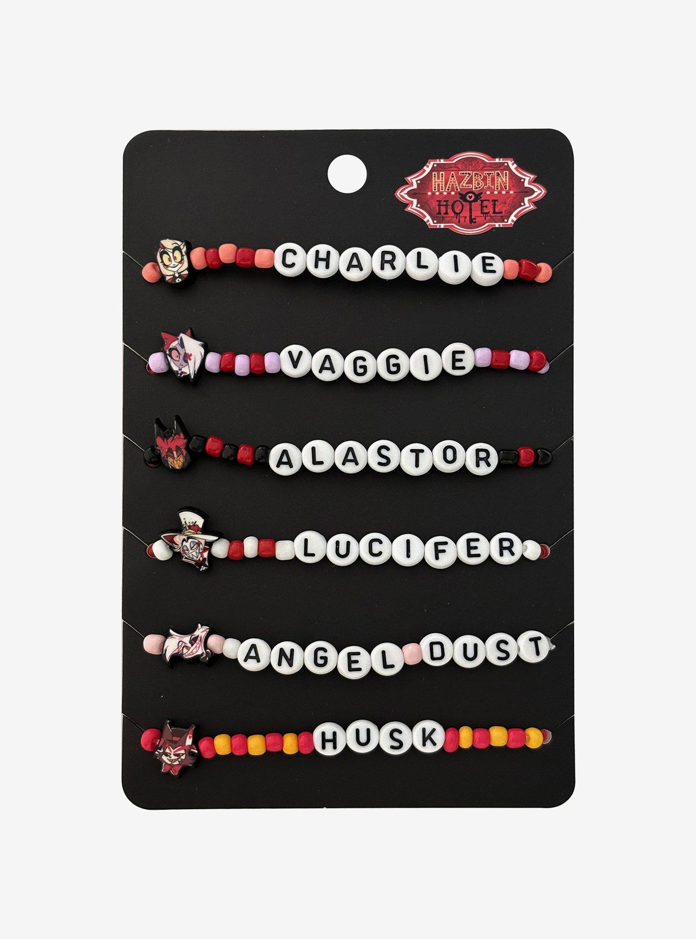 Hazbin Hotel Characters Beaded Bracelet Set, , hi-res