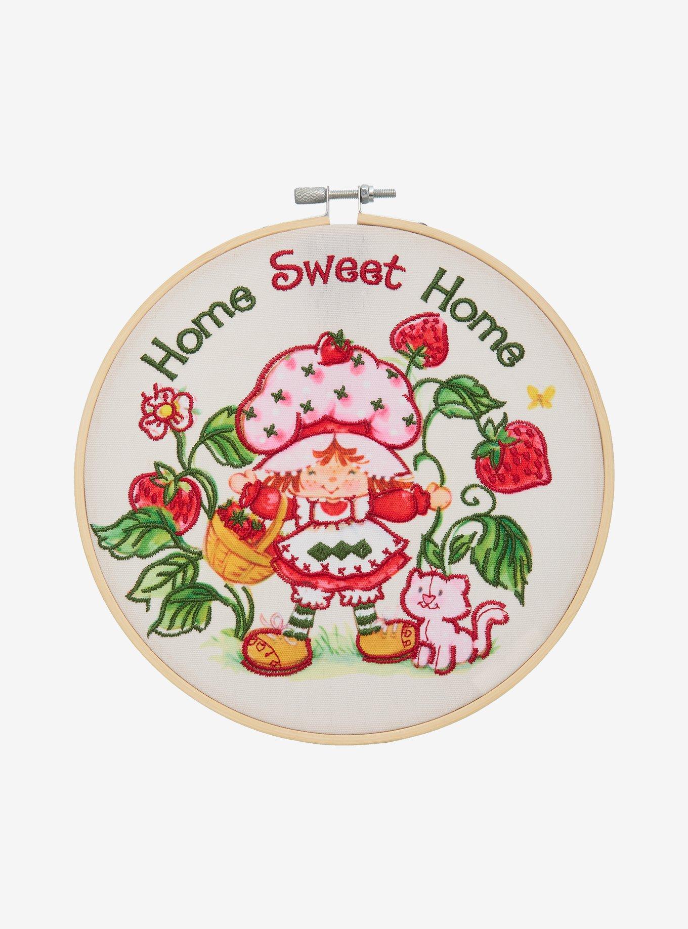 Strawberry Shortcake Home Sweet Home Cross Stitch Wall Art - BoxLunch Exclusive, , hi-res