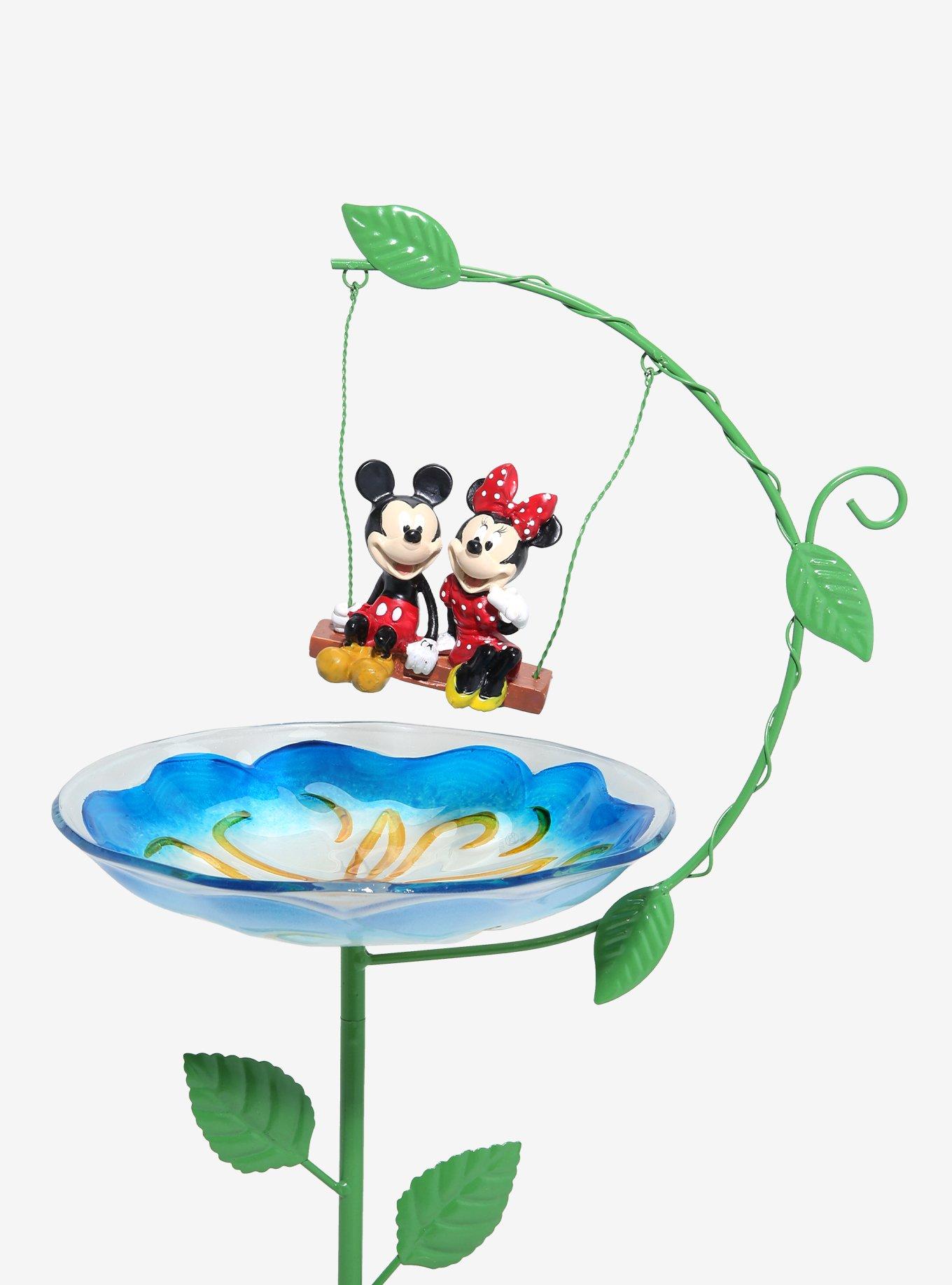 Disney Mickey & Minnie Swing Floral Bird Bath, , hi-res