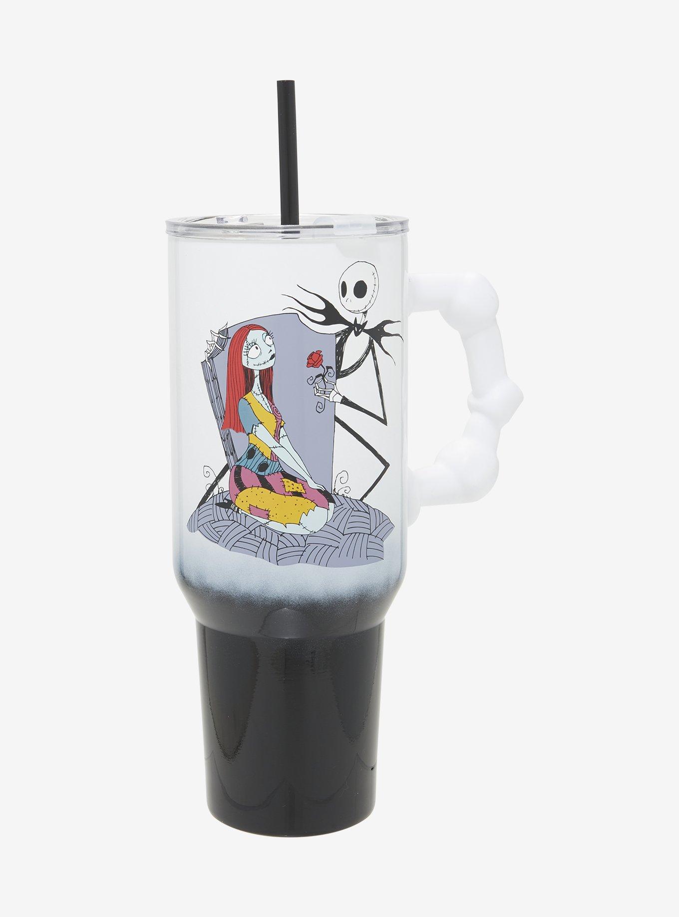 Disney The Nightmare Before Christmas Jack & Sally Love You to Death Straw Tumbler with Handle, , hi-res