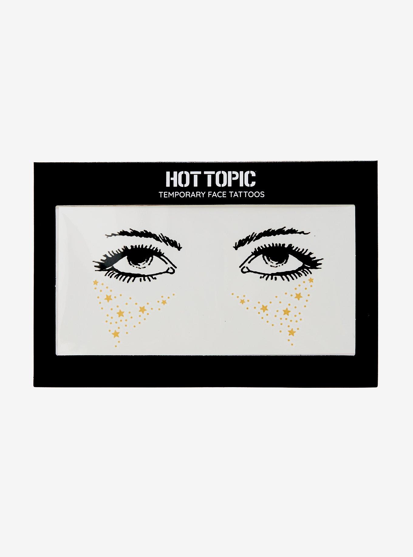 Gold Star Temporary Face Tattoos, , hi-res