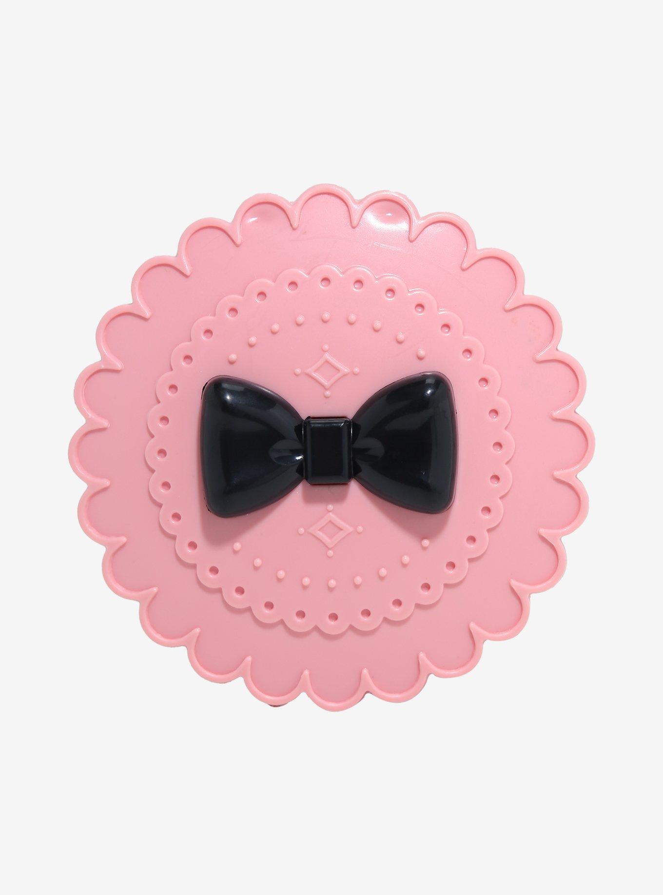 Pink & Black Bow Eyelash Holder, , hi-res