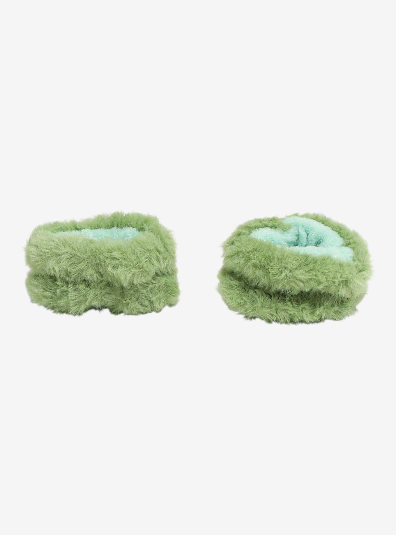 Green Fuzzy Spa Wristbands, , hi-res