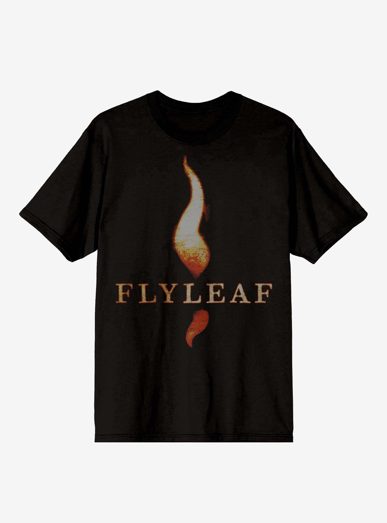 Flyleaf Flame Boyfriend Fit Girls T-Shirt, BLACK, hi-res