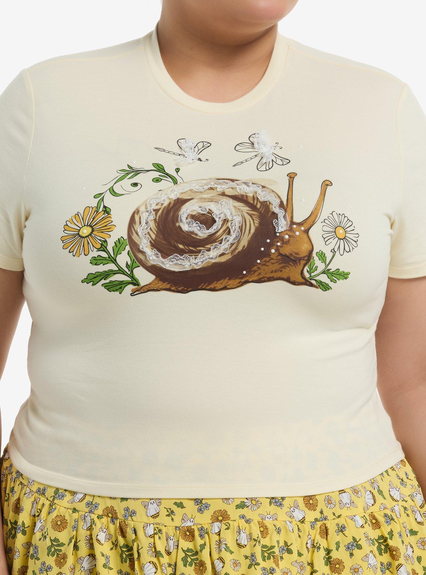 Thorn & Fable Lace Snail Girls Baby T-Shirt Plus Size, , hi-res