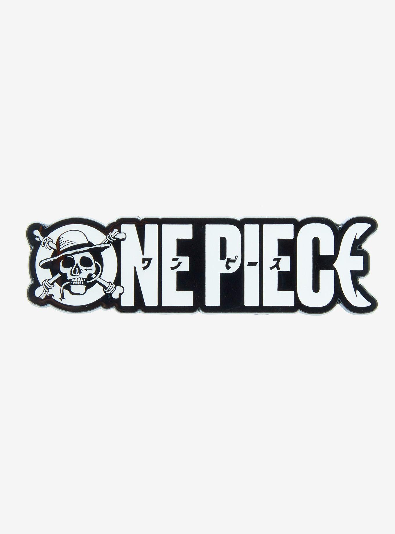 One Piece Black & White Logo Enamel Pin, , hi-res