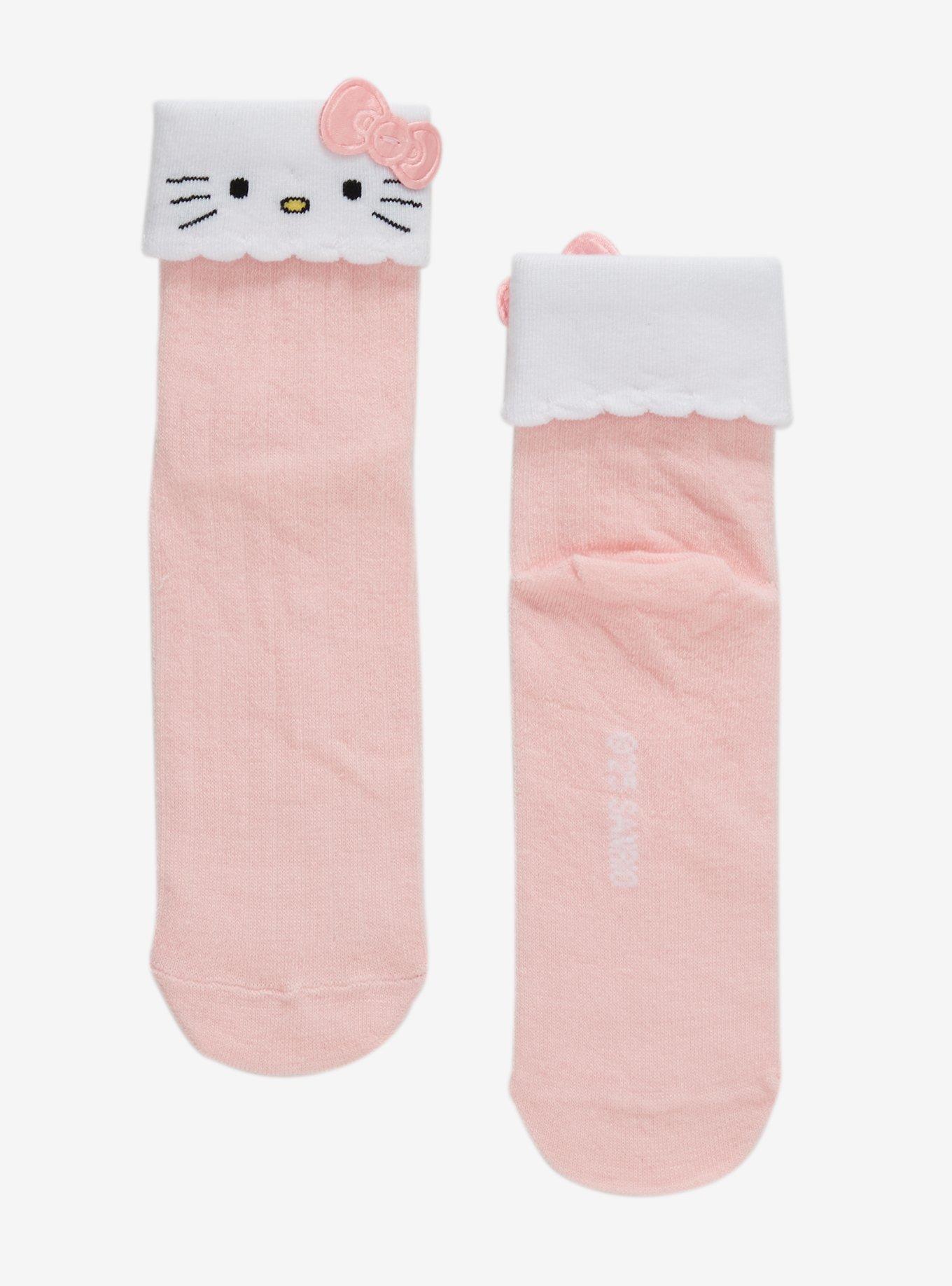 Hello Kitty 3D Cuff Ankle Socks, , hi-res