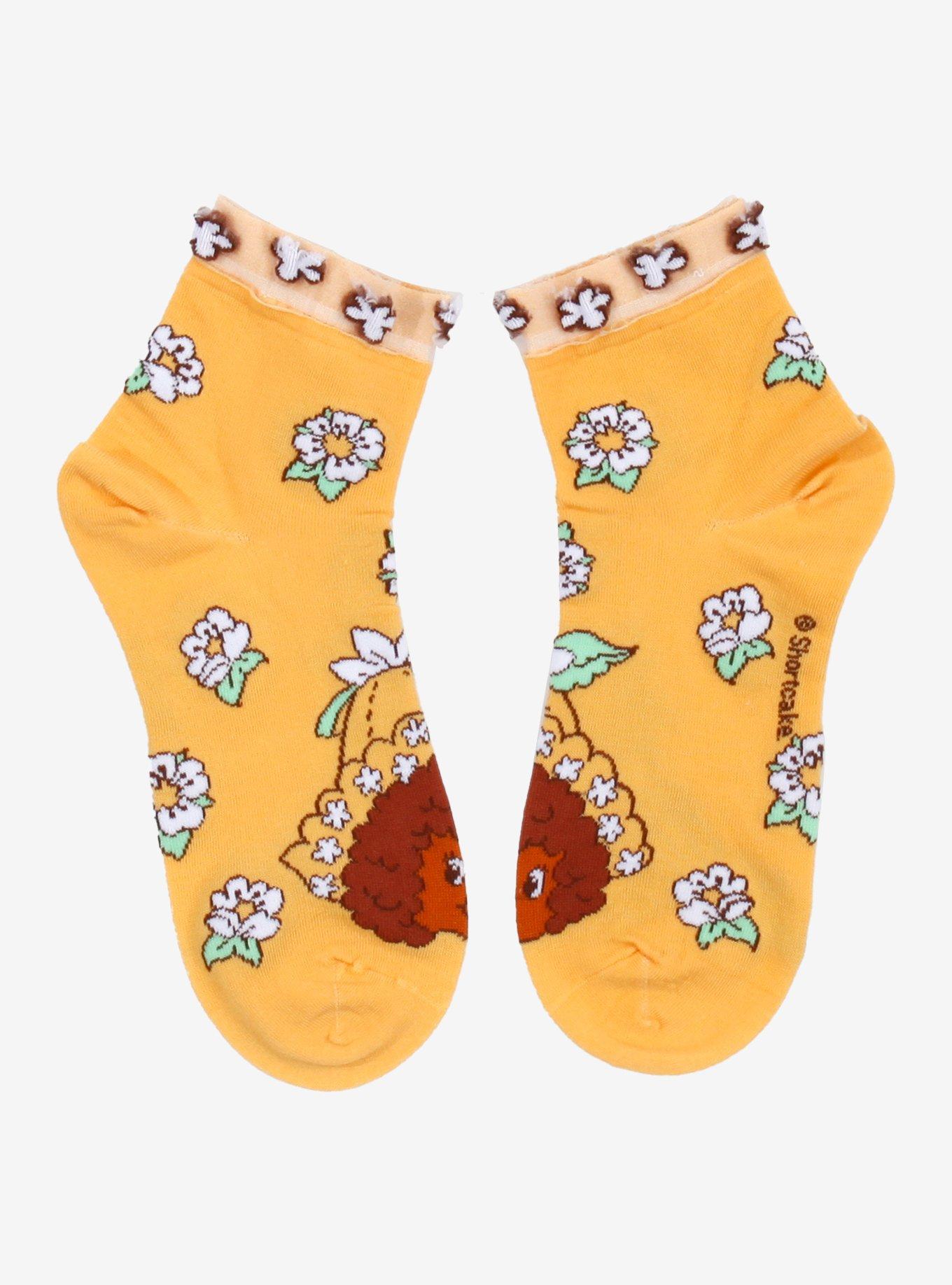 Strawberry Shortcake Orange Blossom Mesh Ankle Socks, , hi-res