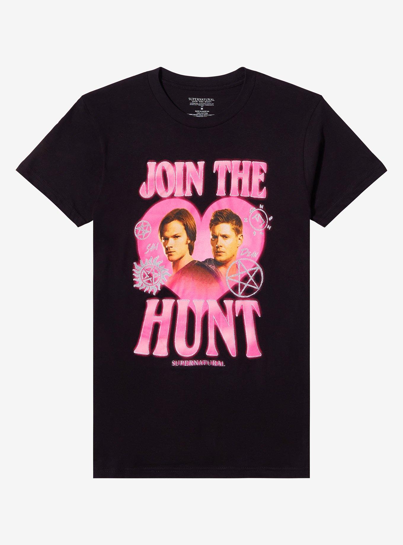 Supernatural Winchester Brothers Heart Boyfriend Fit Girls T-Shirt, , hi-res