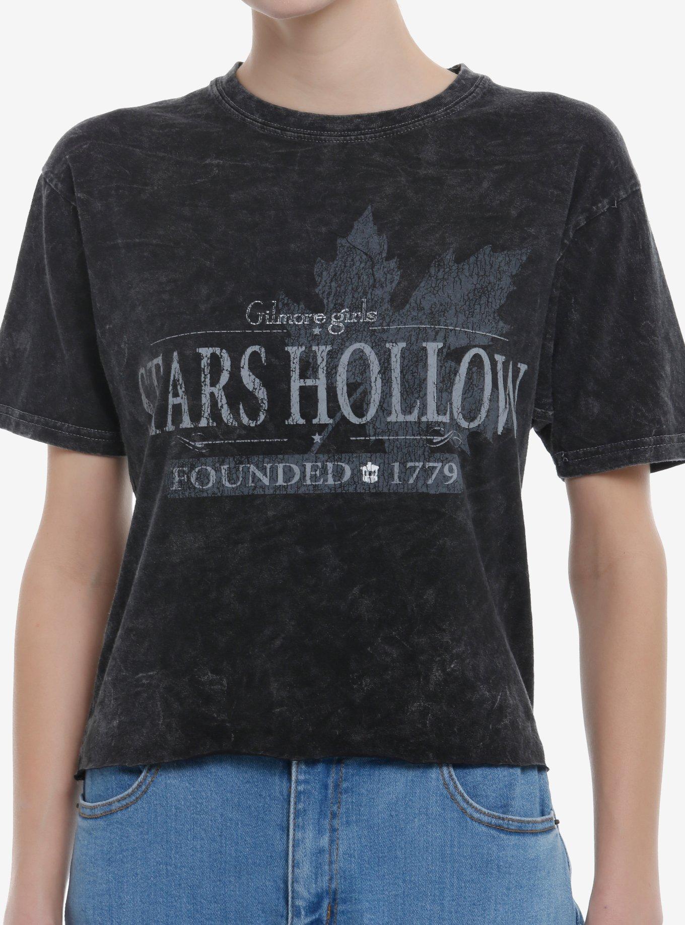 Gilmore Girls Stars Hollow Dark Wash Girls Crop T-Shirt, , hi-res