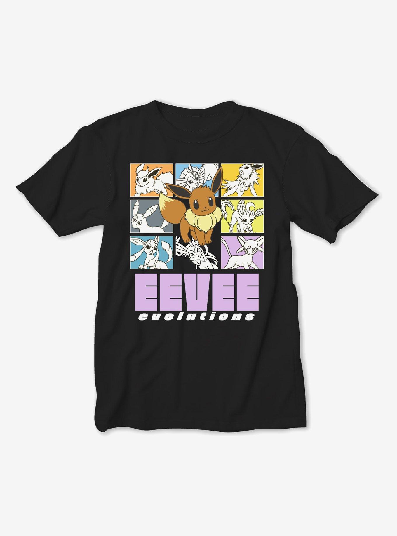 Pokemon Eevee Evolutions Grid Boyfriend Fit Girls T-Shirt, , hi-res